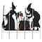 Glitzhome® 34.5" Halloween Metal Silhouette Witches With Cauldron Yard Stake Set